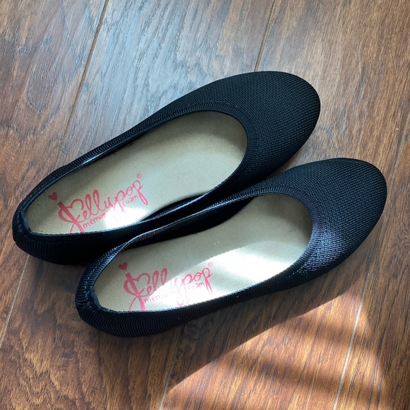🖤 JELLYPOP | BLACK KNIT FLATS | SIZE 7 - Picture 4 of 7